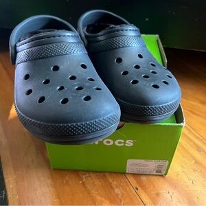 Crocs Classic Fuzz-Lined Clog‎ - Black